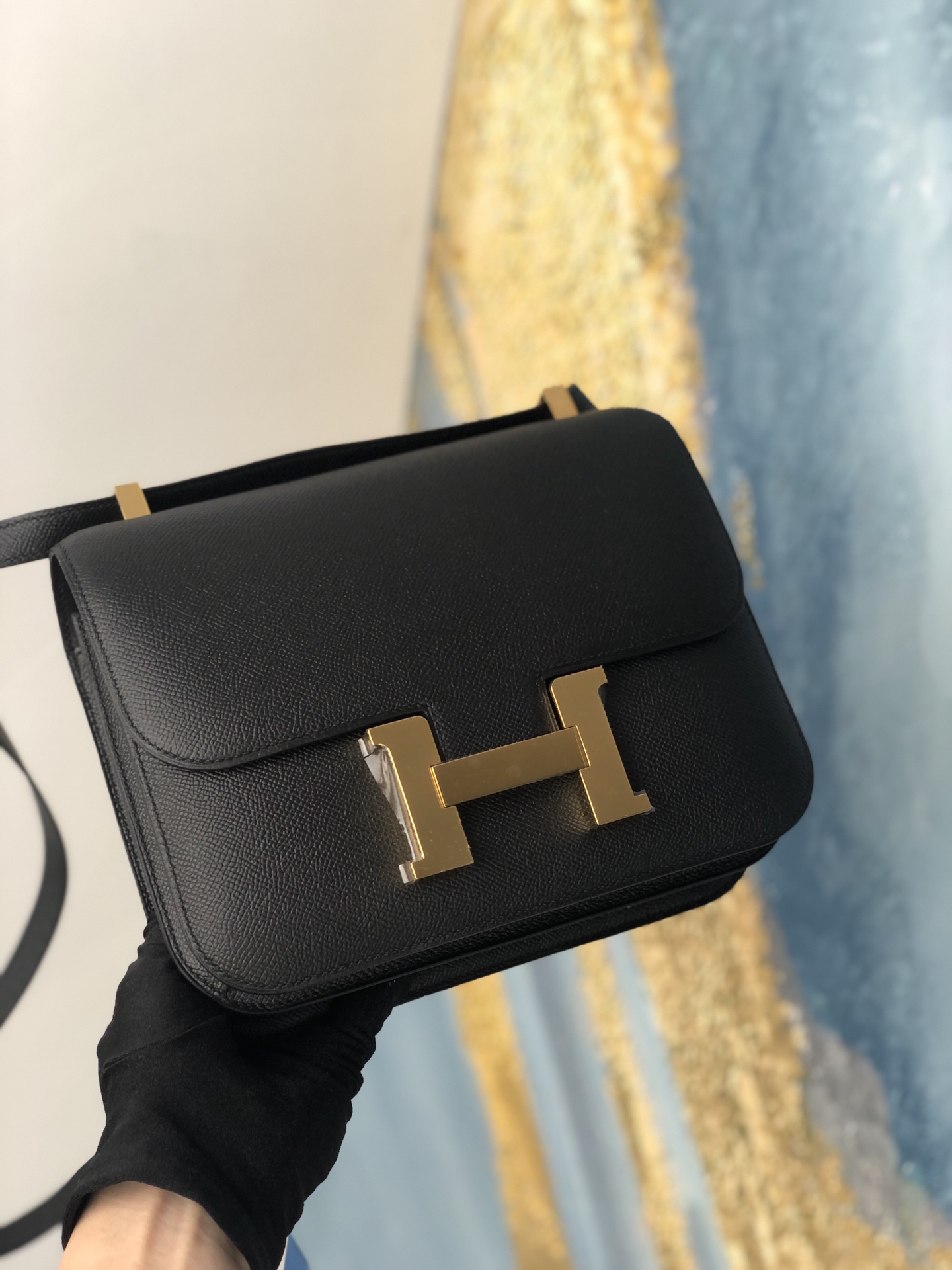 에르메스 콘스탄스18 블랙 금장